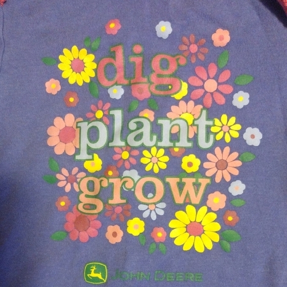 John Deere Purple and Pink Bodysuit with Floral Design​​ - Picture 2 of 4